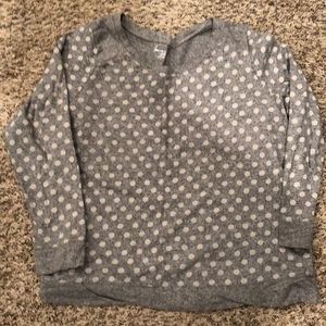 Gray polka dot sweater